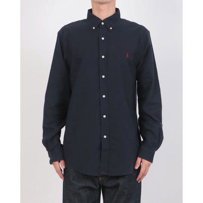 ポニーワンポイント カスタムフィット ボタンダウン 長袖コットンシャツ （RL NAVY）｜詳細画像