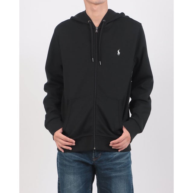 ダブルニット フルジップ フーディ （POLO BLACK）