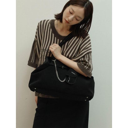 ラディエイト RADIATE グラスホルダー付きスエードライクトートバッグ(Black,Gray) （ブラック）｜詳細画像
