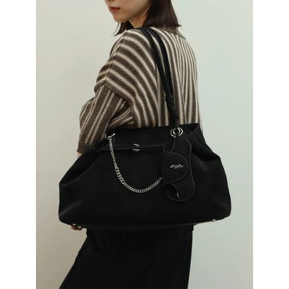 ラディエイト RADIATE グラスホルダー付きスエードライクトートバッグ(Black,Gray) （ブラック）｜詳細画像