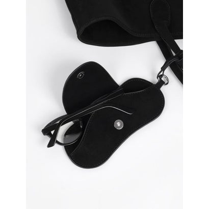 ラディエイト RADIATE グラスホルダー付きスエードライクトートバッグ(Black,Gray) （ブラック）｜詳細画像