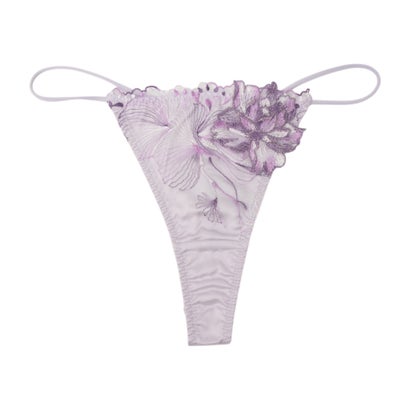 ラヴィジュール RAVIJOUR オーバーフラワー エンブロイダリーレース Tバック 【返品不可商品】 （PURPLE）｜詳細画像