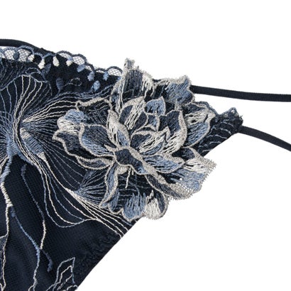 ラヴィジュール RAVIJOUR オーバーフラワー エンブロイダリーレース Tバック 【返品不可商品】 （NAVY）｜詳細画像