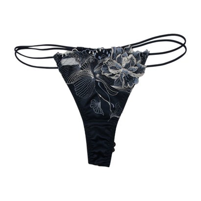 ラヴィジュール RAVIJOUR オーバーフラワー ストレッチレース Tバック 【返品不可商品】 （NAVY）｜詳細画像