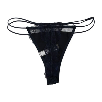 ラヴィジュール RAVIJOUR オーバーフラワー ストレッチレース Tバック 【返品不可商品】 （NAVY）｜詳細画像