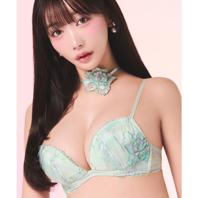 オーバーフラワー シンクアップ ブラ(B～Eカップ) （MINT）