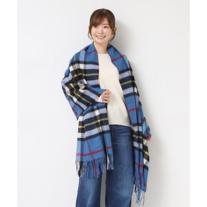 リフレクト Reflect 【TWEEDMILL】チェック柄大判ストール （ブルー(093)）｜詳細画像