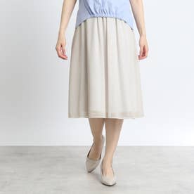 【手洗い可】メッシュAラインスカート （ライトグレー(011)）