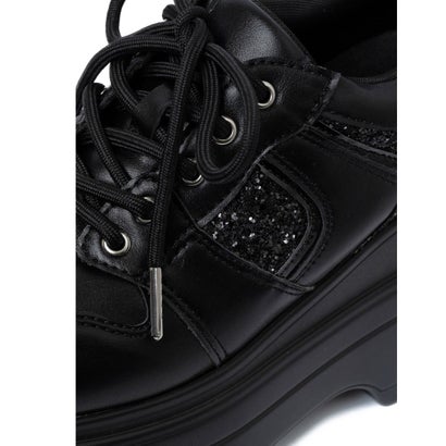 【2026AW新作】【R&E】グリッターコンビ厚底スニーカー （ブラック）｜詳細画像
