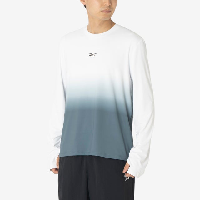 アスリート スピード オンブレ ロングスリーブ Tシャツ / ATH SPEED OMBRE LONG SLEEVE T-SHIRT （ホワイト）