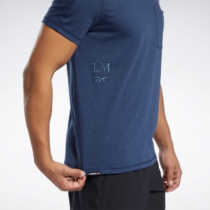 レズミルズ ポケット Tシャツ / Les Mills Pocket T-Shirt （ベクターネイビーメランジ）｜詳細画像