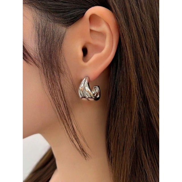 メタルフープピアス （シルバー）