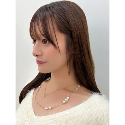 ランダムパールチェーンネックレス （シルバー）｜詳細画像