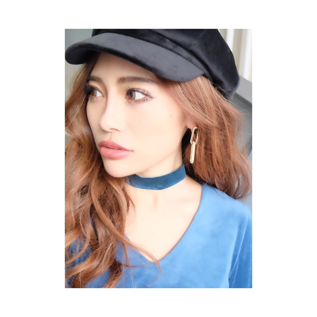 RESEXXY ベロアチョーカー ブルー -ファッション通販 FASHION WALKER