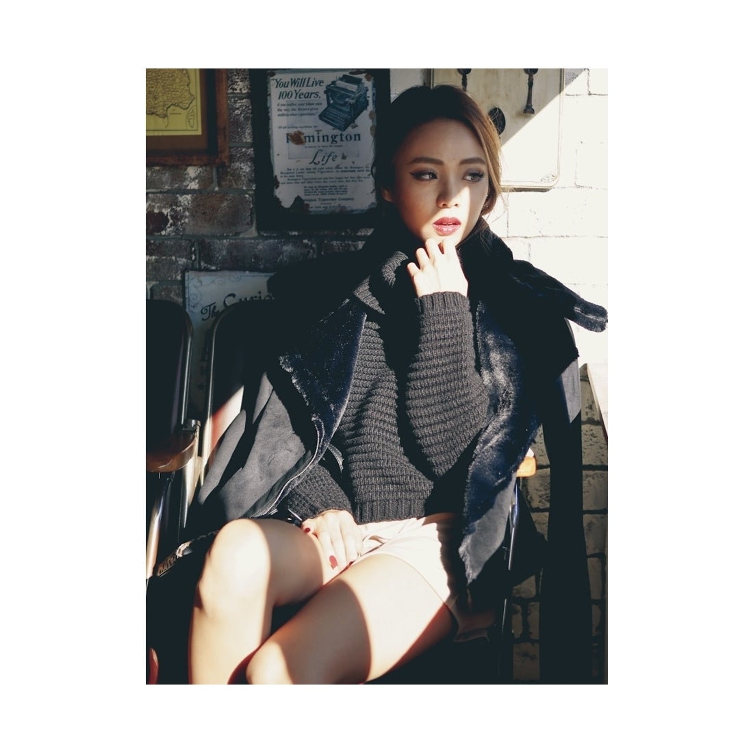 RESEXXY フェイクムートンブルゾン グレー -ファッション通販 FASHION 
