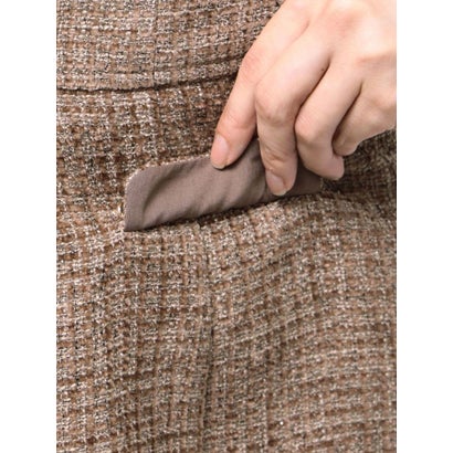ハイウエストツイードショートパンツ （ブラック）｜詳細画像