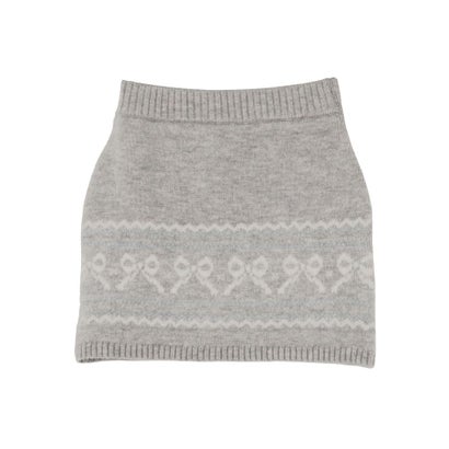 ノルディックニットミニスカート【セットアップ着用可能】 （ホワイト）｜詳細画像