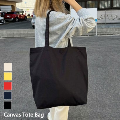 トートバッグ レディース メンズ a4 軽い 大きめ 帆布 軽量 大容量 マチ広 肩掛け 手提げ キャンバス 無地 シンプル カジュアル 通勤 通学 （ネイビー）｜詳細画像