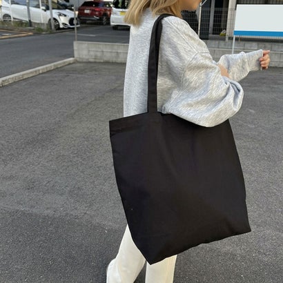 トートバッグ レディース メンズ a4 軽い 大きめ 帆布 軽量 大容量 マチ広 肩掛け 手提げ キャンバス 無地 シンプル カジュアル 通勤 通学 （ネイビー）｜詳細画像