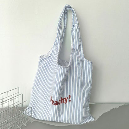 トートバッグ レディース A4 軽い 軽量 肩掛け 手持ち 手提げ チェック ストライプ 通勤 通学 推し活 旅行 トラベル 買い物 おしゃれ （ブルー(ストライプ)）｜詳細画像