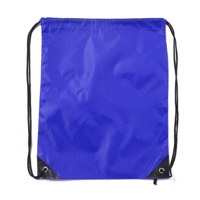 
                    ナップサック バッグ シンプル スポーツ 運動 巾着袋 リュック サブバッグ キッズ 小学校 大人 ナイロン （ブルー）