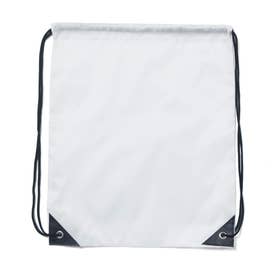 ナップサック バッグ シンプル スポーツ 運動 巾着袋 リュック サブバッグ キッズ 小学校 大人 ナイロン （ホワイト）