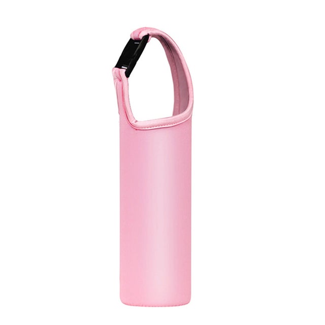 水筒カバー 500ml 子供 肩掛け 600 ペットボトル ホルダー ケース ショルダー 登山 自転車 おしゃれ リュック マイボトル 保護 （ピンク）