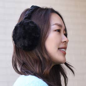 耳当て 耳あて イヤーマフ レディース メンズ 子供 キッズ 防寒 コンパクト マフラー ウォーマー 冬 あったか 自転車 折りたたみ （ブラック）