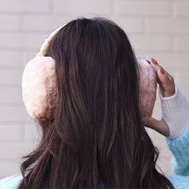 耳当て 耳あて イヤーマフ レディース メンズ 子供 キッズ 防寒 コンパクト マフラー ウォーマー 冬 あったか 自転車 折りたたみ （ベージュ）