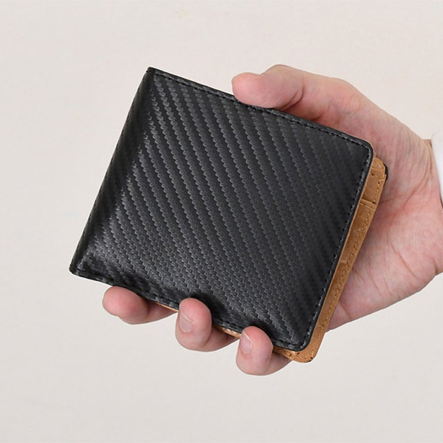 財布 メンズ 二つ折り 小銭入れあり 札入れ 小銭入れ カードケース コインケース ウォレット 小さめ コンパクト フェイクレザー 軽い （ブラック）
