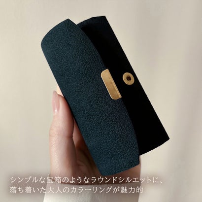 ジュエリーボックス アクセサリーケース ミニ 持ち運び 携帯用 旅行 レディース メンズ 宝石箱 おしゃれ ピアス リング 指輪 収納 （ネイビー）｜詳細画像