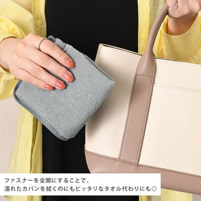 リアルスタイル REAL STYLE 傘カバー 折りたたみ 折り畳み マルチカバー ポータブル 軽い 傘入れ ケース 収納 タオル ポーチ マイクロファイバー ペットボトル （カーキ）｜詳細画像