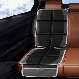 シートカバー 車 防水 汎用 軽自動車 普通車 チャイルドシート 保護マット カー用品 クッション 収納 ポケット 滑り止め 傷 汚れ防止 エプロン （ブラック）