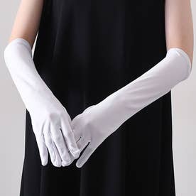グローブ ロング レディース 手袋 肘丈 アームカバー ウェディング ブライダル 結婚式 挙式 披露宴 前撮り ハロウィン 2023 コスプレ コスチューム （ホワイト）