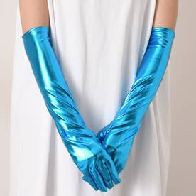 グローブ ロング レディース 手袋 肘丈 アームカバー ウェディング ブライダル 結婚式 挙式 披露宴 前撮り ハロウィン 2023 コスプレ コスチューム （ライトブルー）