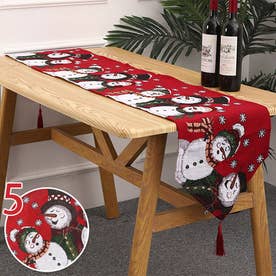 テーブルランナー クリスマス 北欧 おしゃれ 布 インテリア 雑貨 テーブルクロス テーブルカバー ツリー リース 飾り オーナメント （5）