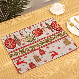 ランチョンマット クリスマス 小学校 おしゃれ 布 北欧 子供 キッズ インテリア 雑貨 テーブルクロス 飾り オーナメント パーティ 食卓 （2）
