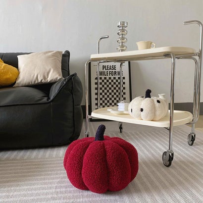 クッション ぬいぐるみ かぼちゃ カボチャ 抱き枕 ハロウィン 飾り 子供 キッズ インテリア 雑貨 韓国 北欧 ソファ ベッド 部屋 秋 （ワインレッド）｜詳細画像