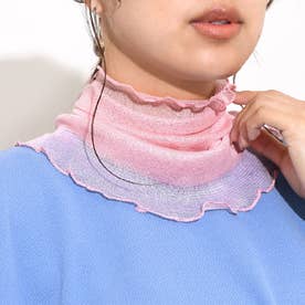ネックカバー UVケア おしゃれ シルク100％ 夏用 通年 薄手 涼しい 絹100％ メッシュ 日焼け防止 無地 首カバー 紫外線対策 ネックウォーマー 女性 首だけ （ライトピンク）
