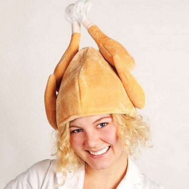クリスマス ターキー ハット 帽子 鳥 鶏 大人 かぶりもの 仮装 おもしろ 七面鳥 フライドチキン パーティー イベント コスプレ 変身 （ベージュ）