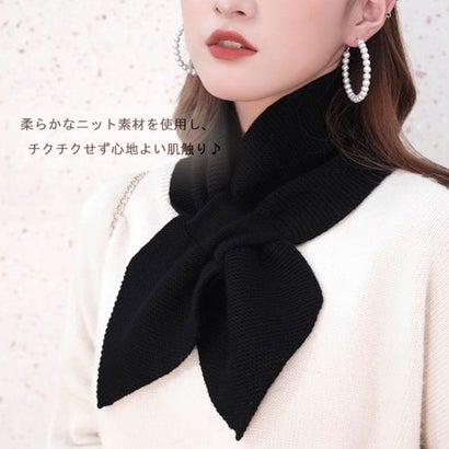 ストール スカーフ マフラー ティペット レディース 秋冬 防寒 ショート ミニ ニット あったか 暖かい ネックウォーマー 春夏 冷房対策 （ピンク）｜詳細画像