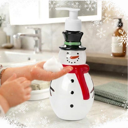 クリスマス 飾り ソープディスペンサー 手動 300ml インテリア オーナメント ディスプレイ 詰め替え ポンプ式 手洗い キッチン 洗面所 （ツリー）｜詳細画像