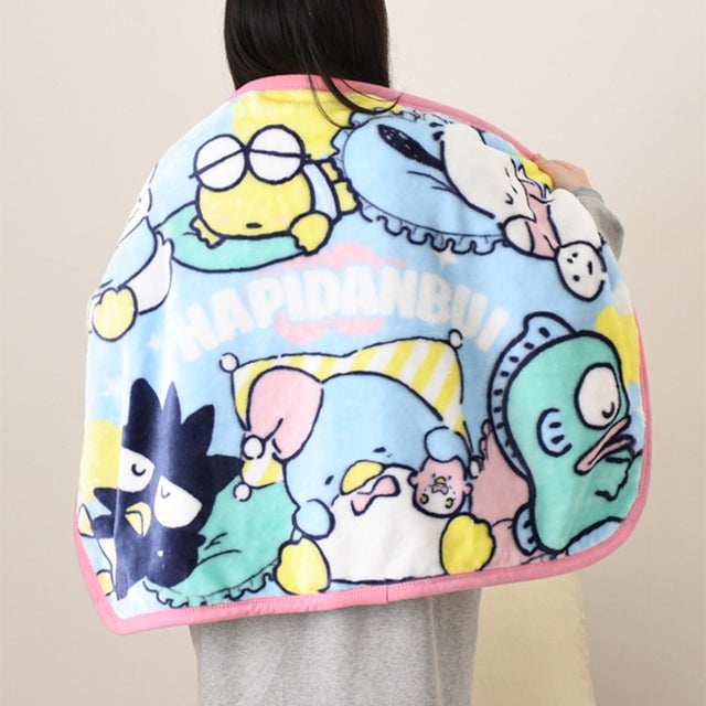 ひざ掛け ブランケット 70×100cm 厚手 小さめ おしゃれ 冬 クロミ ハローキティ はぴだんぶい キャラクター 毛布 暖かい 防寒 （はぴだんぶい）