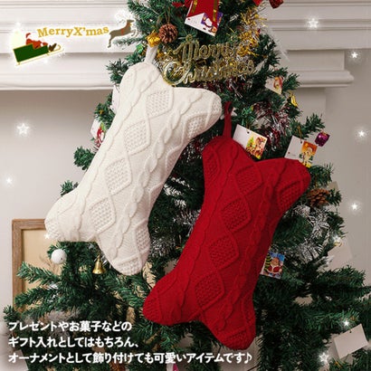クリスマス オーナメント 飾り 装飾 壁 北欧 プレゼント袋 ギフト ラッピング プレゼント 袋 お菓子入れ ツリー パーティー イベント （レッド）｜詳細画像