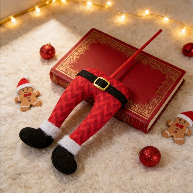 クリスマス 飾り ツリー サンタクロース オーナメント 壁 玄関 置物 人形 おもちゃ おしゃれ 北欧 冬 インテリア 雑貨 装飾 自宅 家 （ヘリンボーン(レッド)）