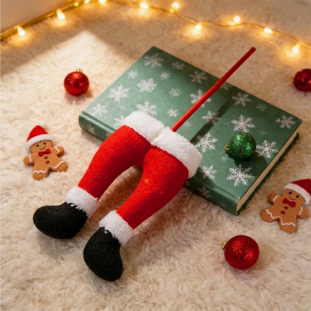 クリスマス 飾り ツリー サンタクロース オーナメント 壁 玄関 置物 人形 おもちゃ おしゃれ 北欧 冬 インテリア 雑貨 装飾 自宅 家 （無地(レッド)）
