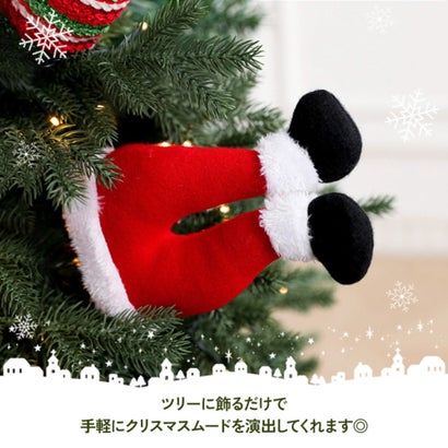 クリスマス 飾り ツリー サンタクロース オーナメント 壁 玄関 置物 人形 おもちゃ おしゃれ 北欧 冬 インテリア 雑貨 装飾 自宅 家 （ボーダー(グリーン×レッド)）｜詳細画像