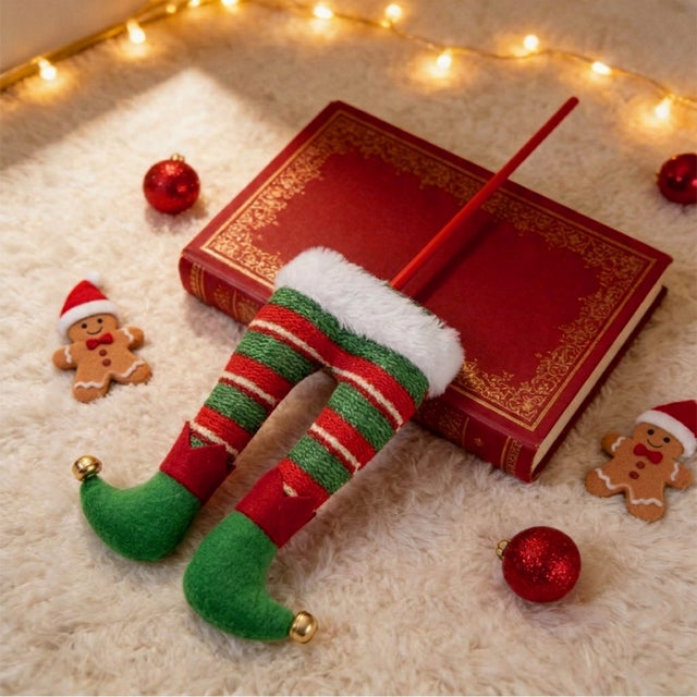 クリスマス 飾り ツリー サンタクロース オーナメント 壁 玄関 置物 人形 おもちゃ おしゃれ 北欧 冬 インテリア 雑貨 装飾 自宅 家 （ボーダー(グリーン×レッド)）
