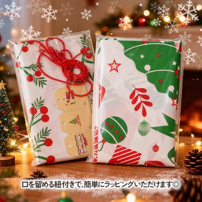 クリスマス プレゼント ラッピング 袋 特大 サンタクロース サンタさん ギフト 大きい 特大 包装 飾り オーナメント パーティー リボン （グリーン）｜詳細画像