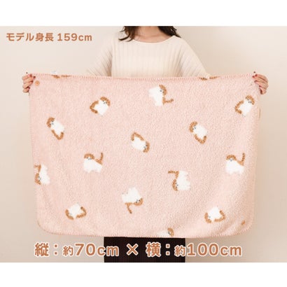ブランケット ひざ掛け 冬 おしゃれ 北欧 毛布 膝掛け 小さめ ポンチョ ボレロ ボア アニマル 毛布 暖かい 70×100cm 洗える （トイプードルアイボリー）｜詳細画像